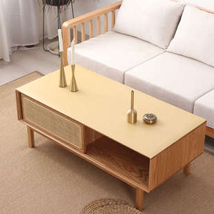 黄色实木茶几桌布柠檬黄咖色棕色中式餐桌布耐高温桌垫隔热垫防水