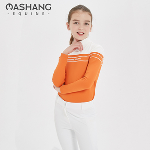 装 T恤春夏马术T恤赛事休闲四季 LSK511 Equine女童长袖 Mashang