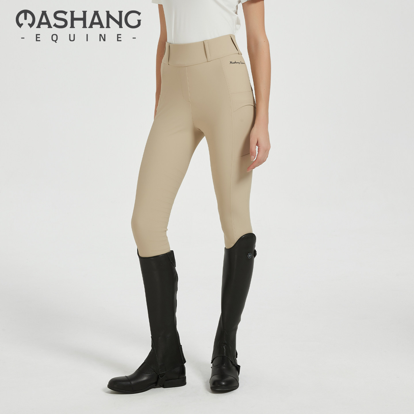 Mashang Equine超薄复合布马裤女款舒适训练比赛装备骑马裤KLW119