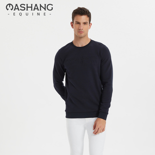 Mashang 马术休闲圆领印花运动卫衣男EHM505 Equine男款