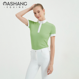 T恤专业马术比赛训练上衣HSW509 磁吸短袖 Mashang Equine女款
