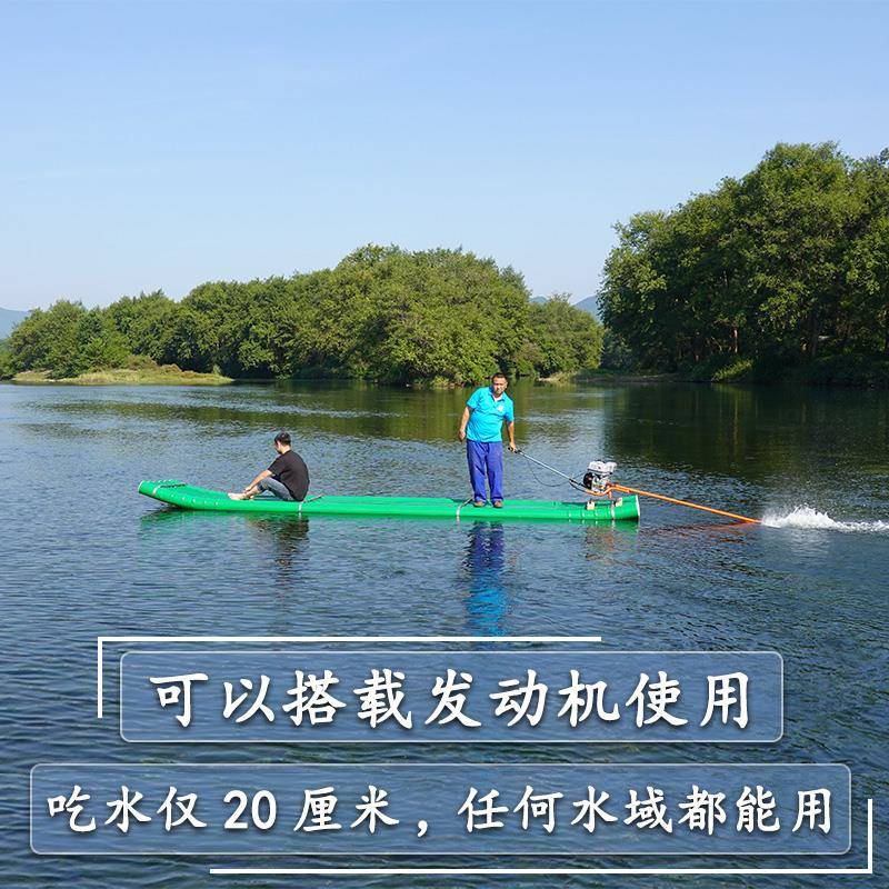 竹筏竹排整根平面款塑料管水管钓鱼渔用 竹筏竹排船