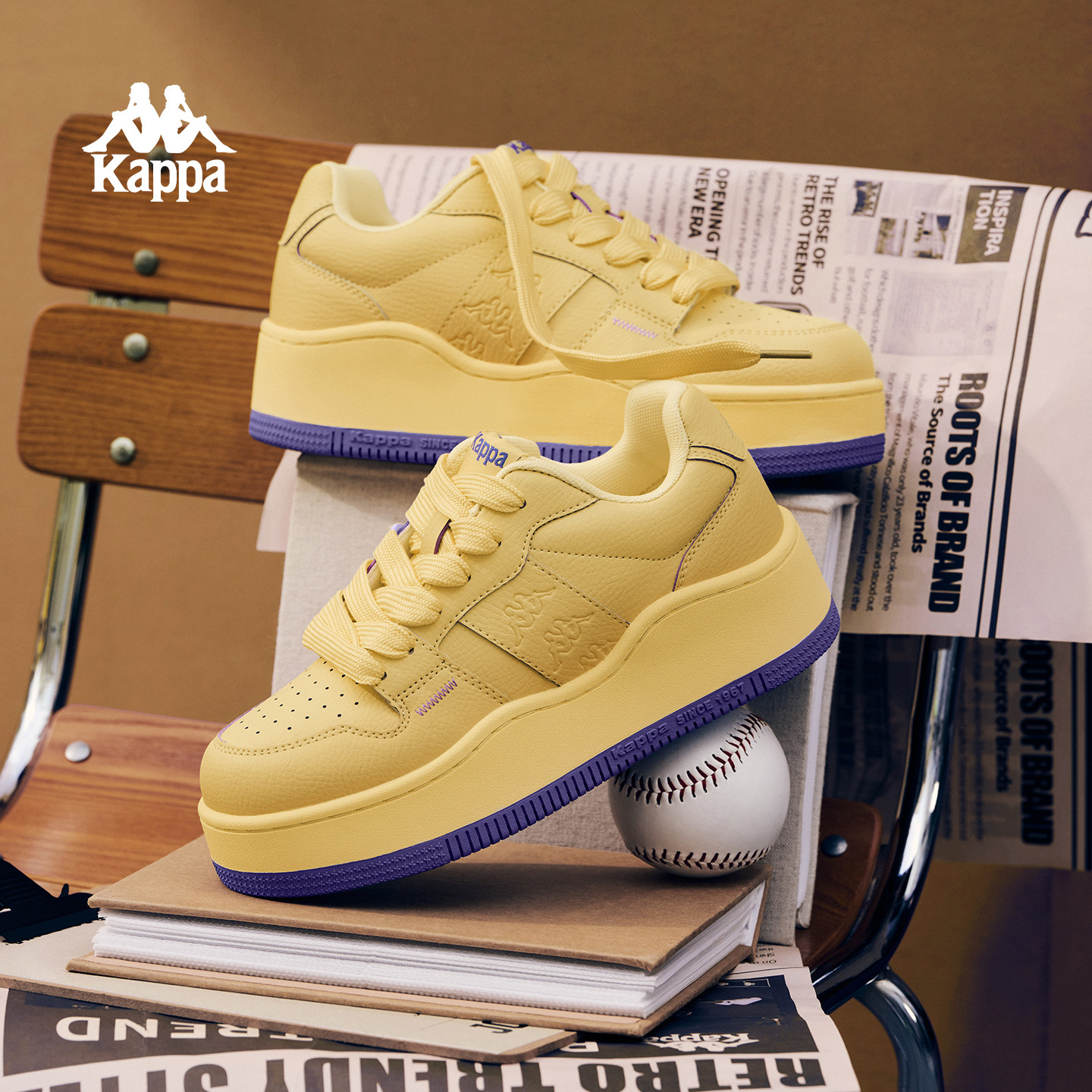 Kappa沙丘女鞋板鞋女款2026春季新款厚底增高软底休闲运动鞋子女,运动鞋new,板鞋,淘宝优惠券,粉丝福利购,淘宝优惠卷