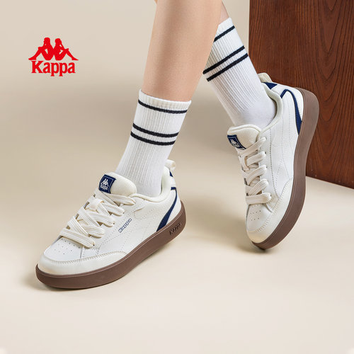 Kappa板鞋女款厚底小白鞋运动鞋