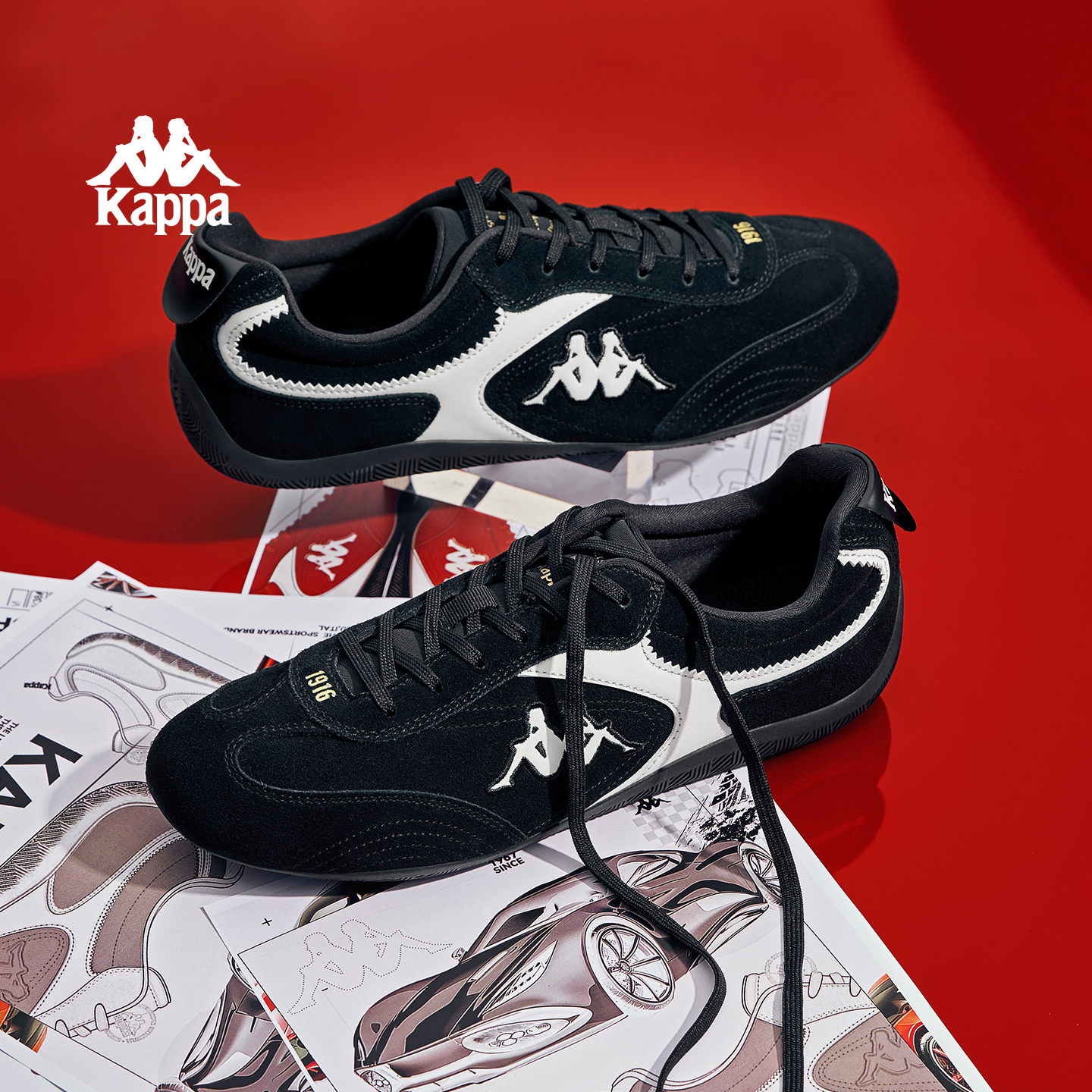 Kappa黑色赛车德训鞋欢迎选购