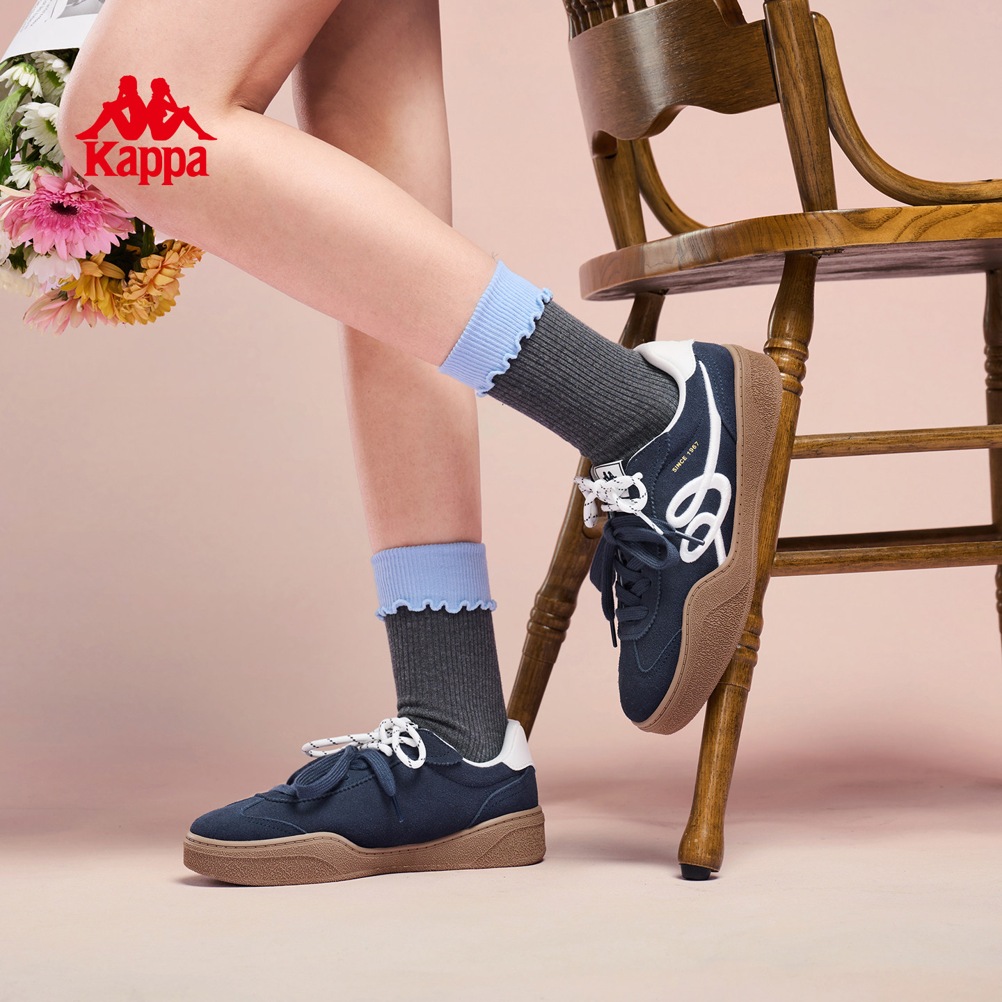 Kappa情人结女鞋板鞋2026春季新款德训鞋休闲鞋学生百搭运动鞋子,运动鞋new,运动休闲鞋,淘宝优惠券,粉丝福利购,淘宝优惠卷