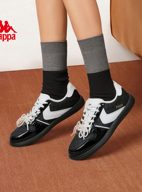 kappa卡帕德训鞋女鞋2025冬季新款低帮黑色板鞋百搭休闲鞋运动鞋