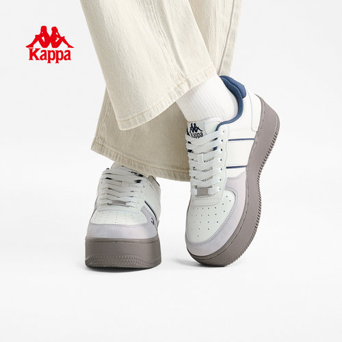 Kappa女鞋厚底板鞋白色运动鞋子