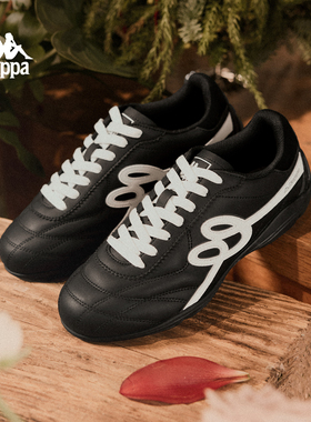 Kappa K520男鞋黑色复古德训鞋男女2026新款板鞋休闲鞋子女运动鞋