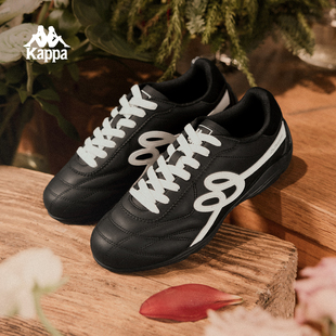 男女2025新款 黑色复古德训鞋 板鞋 休闲鞋 Kappa 子男运动鞋 K520男鞋