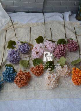 花20庆21AL-499新款宝绣球仿真塔单支油画绣球花婚插花家居婚礼摆