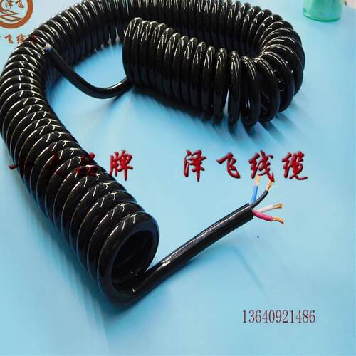 4芯1MAGA-102.平方弹簧线螺旋5电线电缆国标纯铜线伸缩线线货电源
