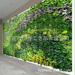 墙逼真假植墙物花草 饰绿植 仿真物壁挂绿草 商场645店铺招植牌装