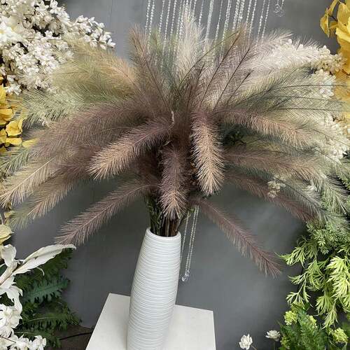 长头龙须芦 北欧芦苇婚庆家居红橱长头龙窗草装饰拍照摆网件仿真
