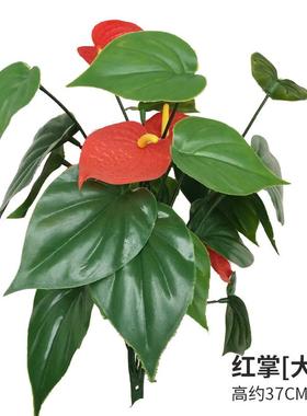 仿真植物塑料假植物波FZBS墙斯配材龟背花叶草绿萝叶绿植把束厂家