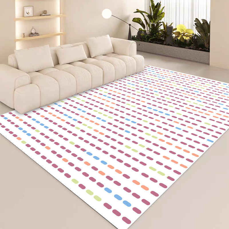 地毯客厅耐脏易打理小清新多巴胺圈绒隔凉地毯家用防滑耐磨地毯