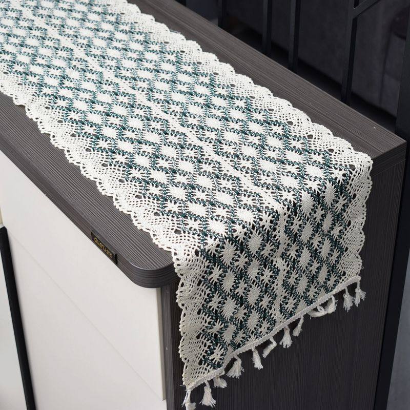 美式乡村唯美镂空桌旗棉线钩针桌布装饰巾森系电视柜茶几蕾丝盖巾,居家布艺,桌旗,淘宝优惠券,粉丝福利购,淘宝优惠卷