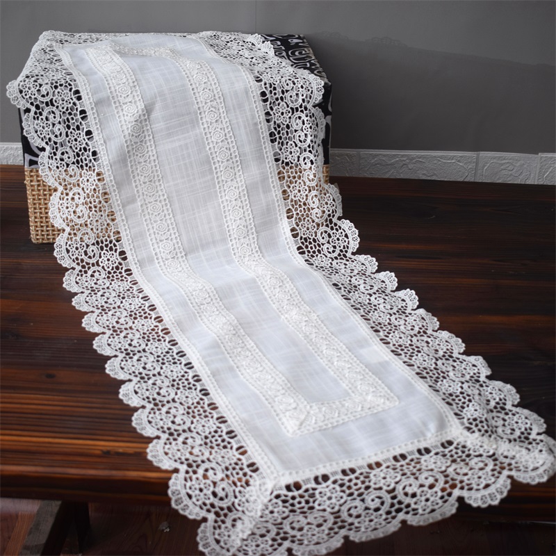 特价外贸原单新品欧式田园麻布水溶花边平角桌布桌旗微波炉盖巾,居家布艺,桌旗,淘宝优惠券,粉丝福利购,淘宝优惠卷