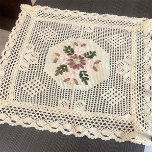 美式防钩花盖巾床头柜茶壶盖布隔热垫花瓶盘垫餐垫杯垫装饰