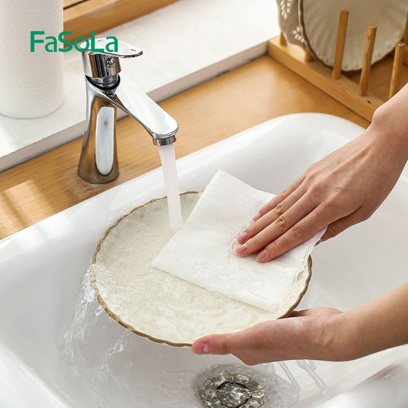 FaSoLa懒人抹布干湿两用家用清洁厨房一次性专用纸加厚吸油不沾油