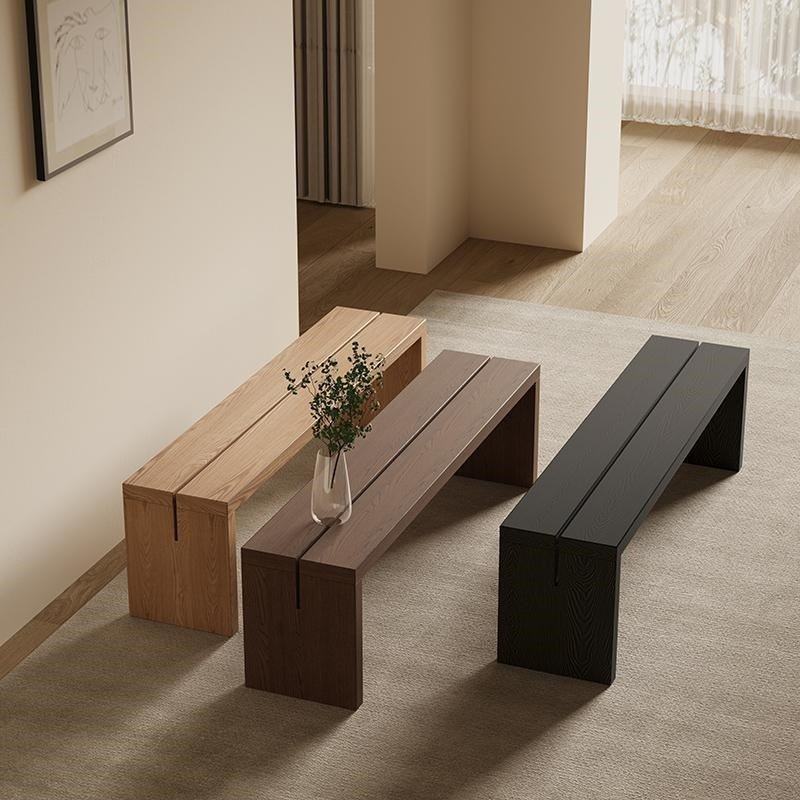 侘寂风实木长条凳餐椅中古长板凳子轻奢小户型客厅家用床尾换鞋凳,住宅家具,床尾凳/长凳,淘宝优惠券,粉丝福利购,淘宝优惠卷