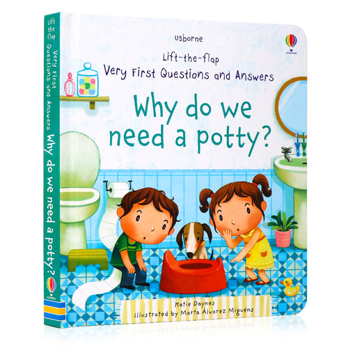 进口英文原版 Lift-the-flap Questions and Answers Why Do We Need A Potty  我们为什么用便盆 Usborne问答系列 上厕所绘本