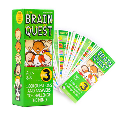 英文原版 Brain Quest Grade 3 大脑任务3年级 8-9岁 美国小学生