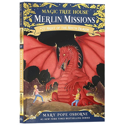 进口英文原版 Magic Tree House 神奇树屋27 Night of the Ninth Dragon 九龙之夜 Merlin Mission 梅林的任务 儿童桥梁章节书