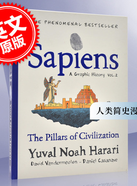 进口英文原版  Sapiens A Brief History of Humankind 人类简史 第二辑  从动物到上帝 漫画故事书  世界通史 Harari 现货
