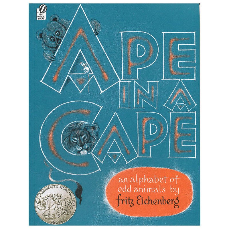 进口英文原版 笼子里的猩猩 英文原版绘本 Ape ina cape 怪动物披着斗篷的猿猴 凯迪克银奖作品 现货 海外直订gz