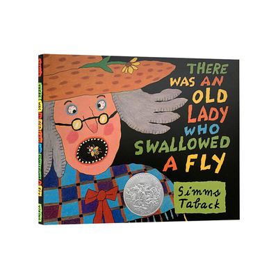 进口英文原版 精装大开本 There Was An Old Lady Who Swallowed A Fly 有个吞下苍蝇的老奶奶 凯迪克奖精装 Simms Taback 现货