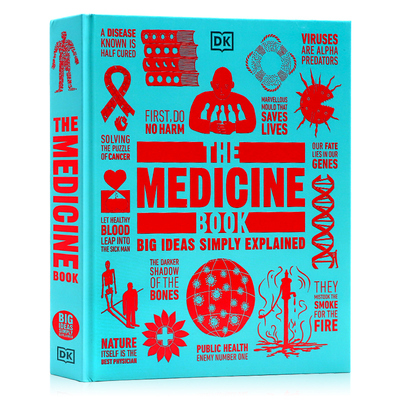 进口英文原版 The Medicine Book DK人类的思想百科丛书 医学百科 探索古代草药到现代西药发展