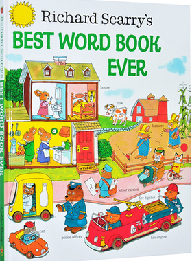 进口英文原版 Best Word Book Ever 斯凯瑞词汇书 Richard Scarry 理查德斯凯瑞金色童书 儿童启蒙认知绘本 现货