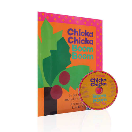 进口英文原版 叽喀叽喀碰碰 Chicka Chicka Boom Boom Board book 凯迪克大奖绘本 字母绘本 现货