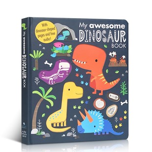 进口英文原版 My Awesome Dinosaur Book我的尖叫恐龙书My Awesome Alphabet Book字母书同系列恐龙科普百科儿童启蒙创意异型