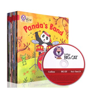 进口英文原版 柯林斯大猫系列 Collins Big Cat Phonics Red A (14 books)柯林斯大猫自然拼读第三级14册 附带CD