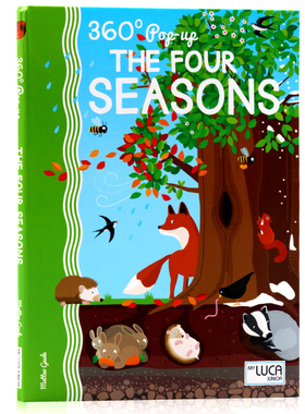 英文原版绘本 360 POP UP The Four Seasons 四季 360度剧场 3D立体精美礼品书 儿童STEAM科普操作 Sassi出品亲子互动游戏 现货