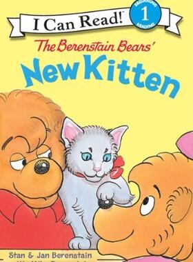 进口英文原版 The BerenstainBears New Kitten 贝贝熊一家新的小猫咪 CD有声书  I Can Read系列1级 儿童分级阅读 现货