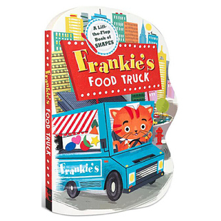 进口英文原版 Frankie's Food Truck 弗兰基的食物货车 纸板翻翻书 低幼儿童启蒙认知绘本 亲子互动 现货