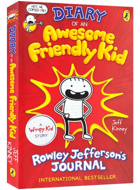 进口英文原版 小屁孩日记番外篇 Diary of an Awesome Friendly Kid Rowley Jefferson's Journal 儿童漫画小说