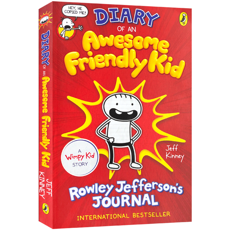 进口英文原版 小屁孩日记番外篇 Diary of an Awesome Friendly Kid Rowley Jefferson's Journal 儿童漫画小说