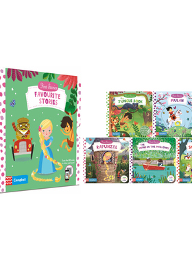 进口英文原版 BUSY系列 First Stories Pack B Treasured Stories 5册盒装 童话篇 纸板操作书 亲子英语启蒙认知  现货