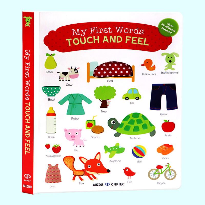 进口英文原版绘本  My First Words TOUCH AND FEEL 我的首本触摸书系列 感受 儿童英语早教启蒙认知图画书 现货
