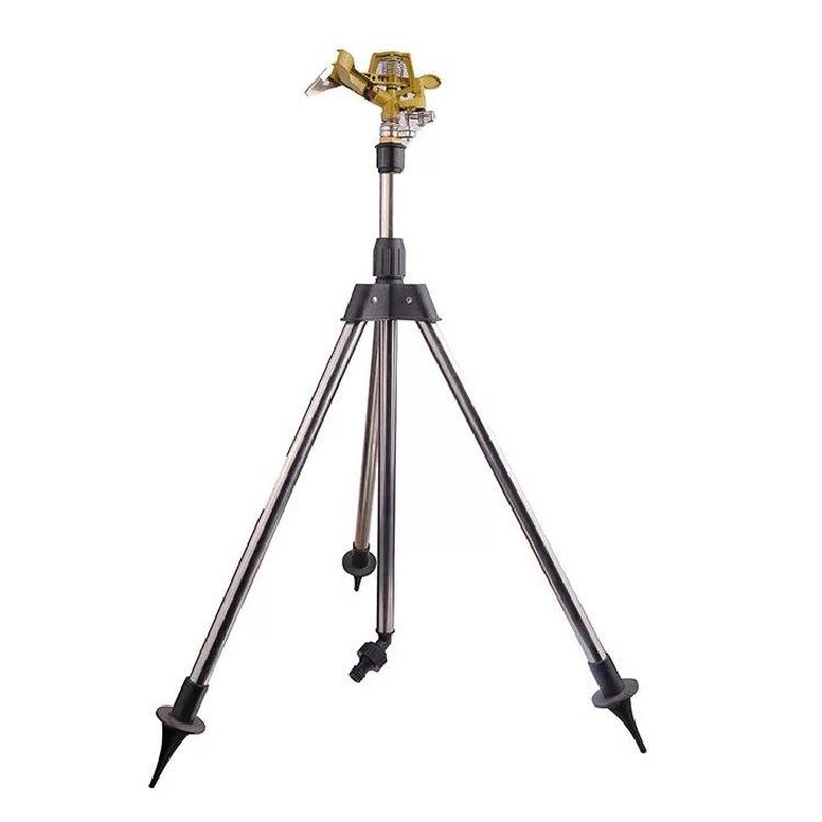 升降式摇臂灌溉喷头园林花园浇水工具洒水器三角支架带自动锌鸟