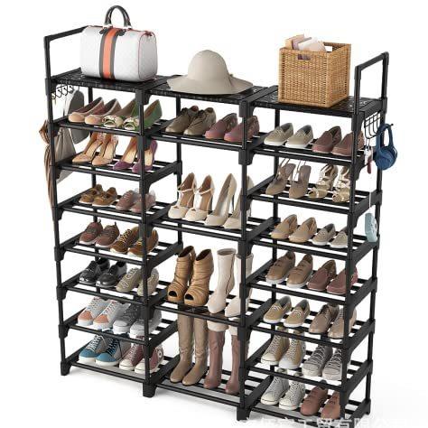 简易鞋架家用鞋架子门口组合宿舍落地衣架简约收纳鞋柜置物架