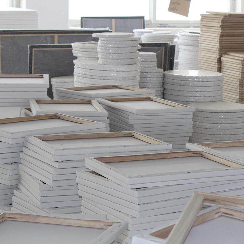 1.6厚细纹纯棉亚棉麻黑色油画布框背钉油画框 油画颜料用布板