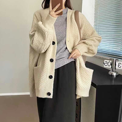 2025秋冬新款针织开衫外套女