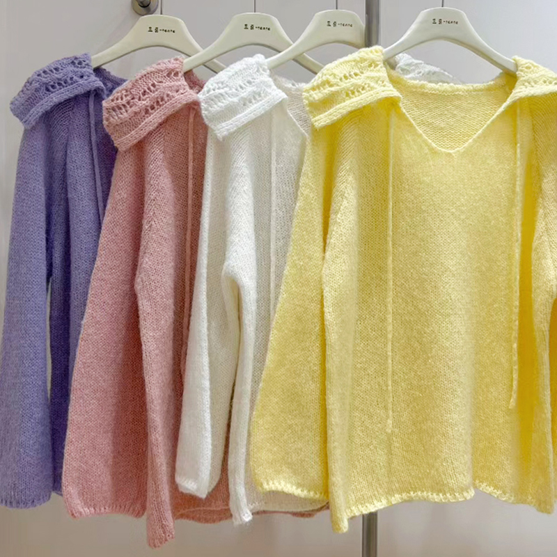 韩系温柔慵懒风针织衫女秋季新款