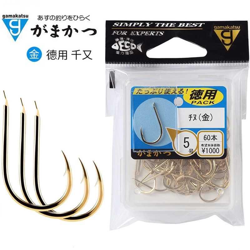 日本原装伽玛卡兹/Gamakatsu德用金色千又钩盒装钓鱼钩黑色海钓钩
