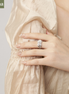 NININA锆石珍珠戒指轻奢时尚个性